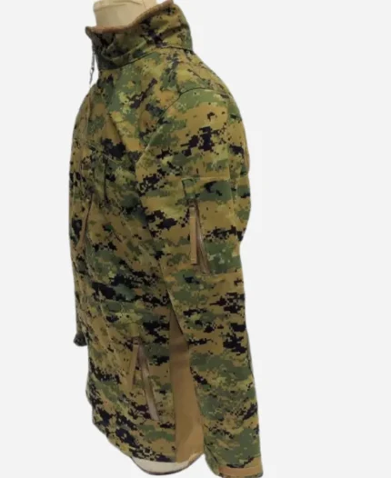 Combat Woodland Camo Military Style Bomber Jacket For Sale