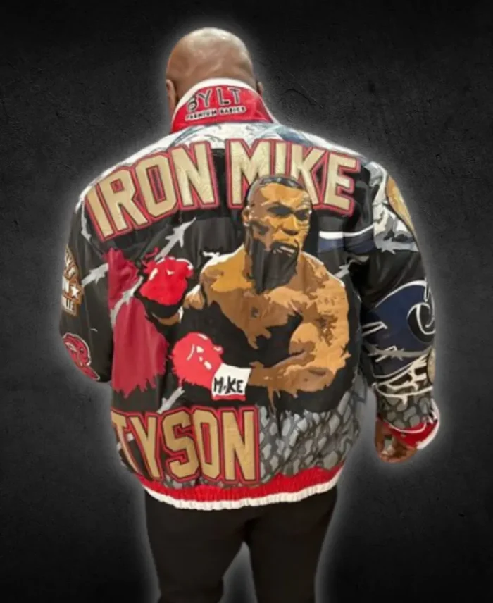 Jake Paul vs Mike Tyson Pre-Fight Iron Mike Leather Jacket