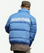 Justin Bieber Toronto Maple Leafs Drew Puffer Blue Bomber Jacket