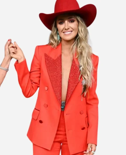 Lainey Wilson ACM Awards 2024 Red Sequin Suit For Womens