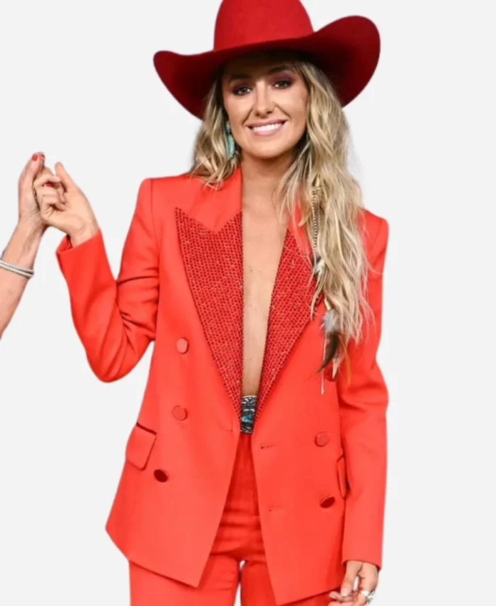 Lainey Wilson ACM Awards 2024 Red Sequin Suit For Womens