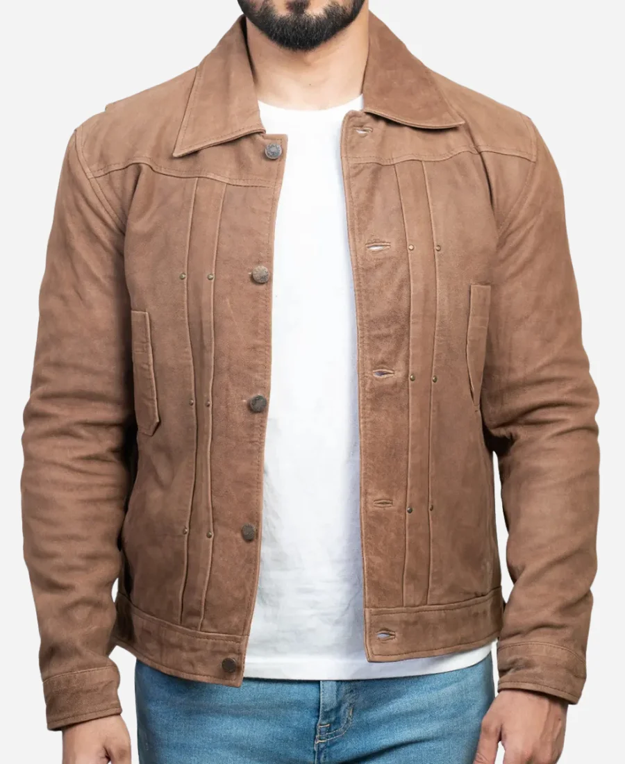 Luke Grimes Tv Series Yellowstone The Epic Return Part 02 Season 05 Kayce Dutton Brown Jacket For Sale