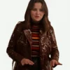 Mabel Mora Tv Series Only Murders in the Building Season 04 Selena Gomez Brown Crocodile Trench Coat