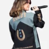 Maren Morris Moody Center Black And Blue Cotton Jacket For Sale