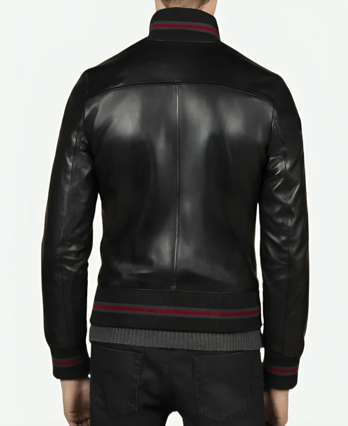 Not Afraid Eminem Black Bomber Leather Jacket For Mens