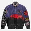 OVO Jurassic Park Varsity Leather Bomber Jacket For unisex