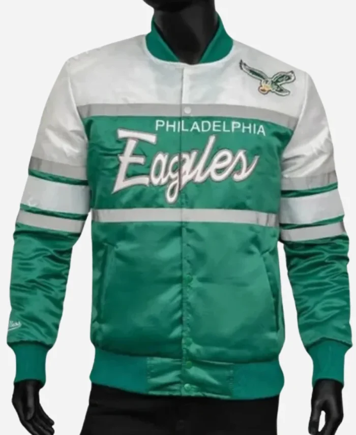 Philadelphia Eagles Jale Hurts Green Varsity Jacket