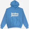 Pullover Blue Broken Planet Fleece Hoodie For Sale