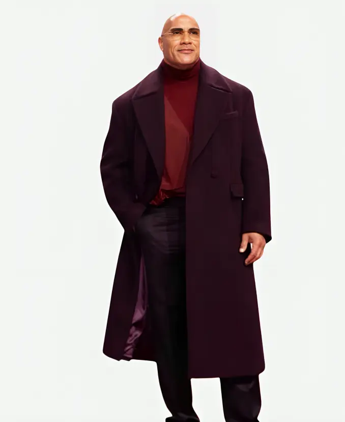 Red One Premiere Dwayne Johnson Trench Coat