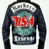 Rockers BSA Revenge George Michael Black Slim Fit Leather Jacket