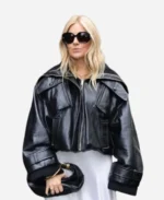 Sienna Miller Paris Fashion Week Leather Jacket