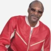  Snoop Dogg The Voice S026 Red Leather Bomber Jacket