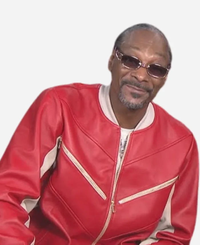  Snoop Dogg The Voice S026 Red Leather Bomber Jacket