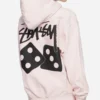 Stussy Dice Fleece Hoodie Pink