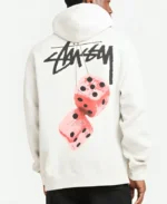 Stussy Dice Fleece Hoodie white