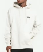 Stussy Dice Fleece Hoodie white front