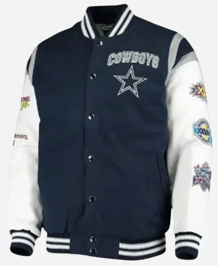 Super Bowl Cowboys Varsity Jacket Desgin 1