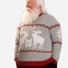 The Santa Clauses Tim Allen Santa Christmas Grey Sweater For Sale