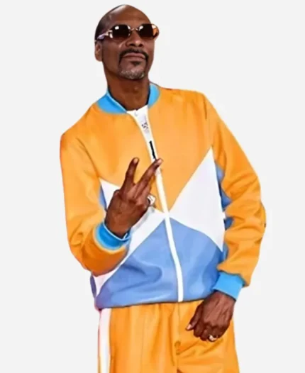 The Voice S026 Snoop Dogg Colorblock Leather Tracksuit