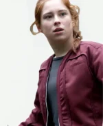 Tv Series Lost In Space Mina Sundwall Penny Robinson Red Cotton Jacket