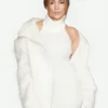 Unstoppable Premiere Jennifer Lopez White Fur Coat