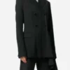 Willa Hayes Yellowstone S03 Black Coat