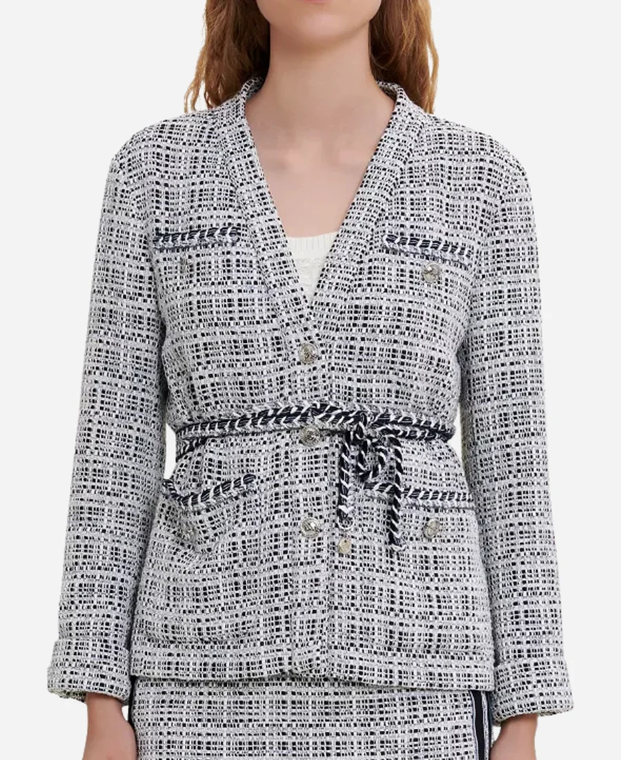 Yellowstone S05 Lynelle Perry Grey Tweed Jacket