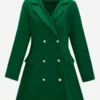 Alice-Movie-The-5-Year-Christmas-Party-2024-Katie-Findlay-Green-Wool-Trench-Coat