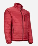 Alice-The-5-Year-Christmas-Party-Movie-Katie-Findlay-Red-Quilted-Puffer-Jacket