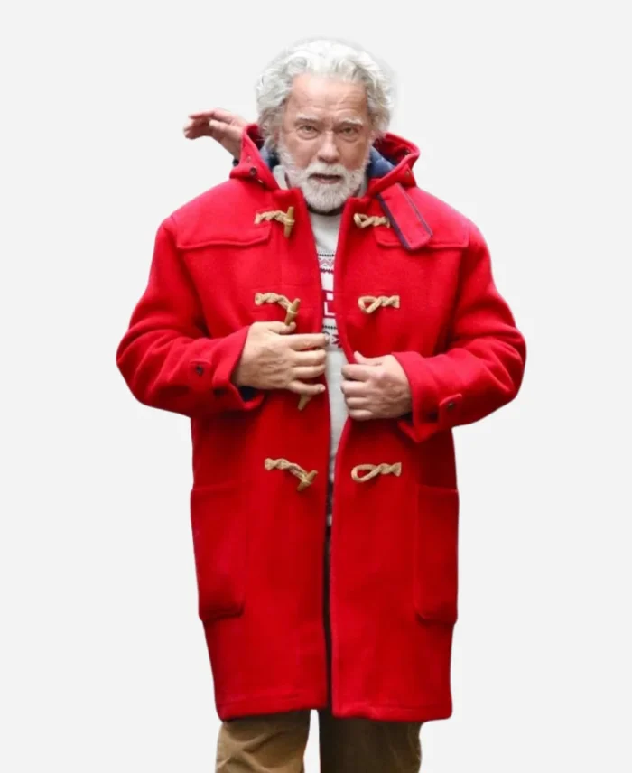 Arnold Schwarzenegger The Man With The Bag Red Santa Coat