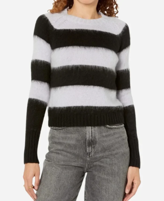 Ash-Lilac-TV-Series-Slow-Horses-Season-04-Black-Color-Block-Striped-Sweater