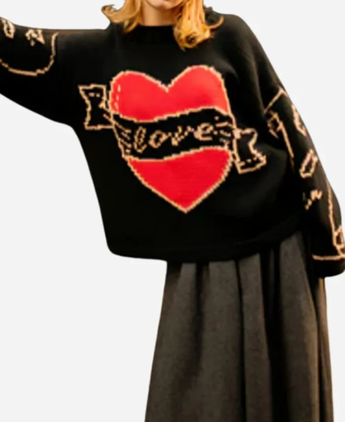 Bad-Sisters-S02-Eve-Hewson-Love-Black-Heart-Sweater