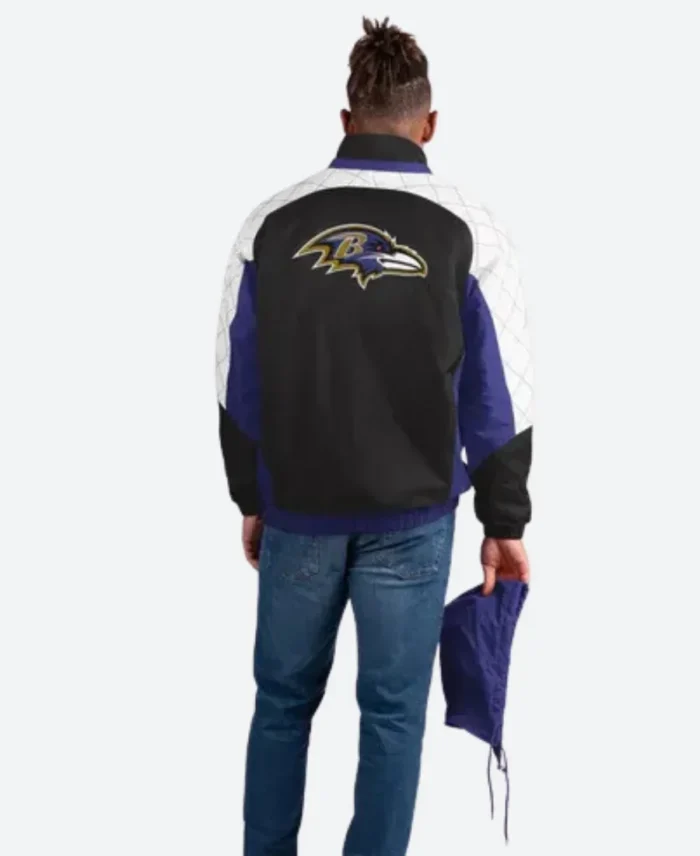 Beowulf-X-Baltimore-Ravens-Body-Check-Black-Blue-Quarter-Zipper-With-Detachable-Hood-Pullover-Jacket