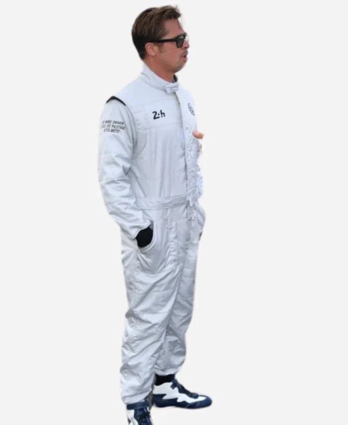 Brad-Pitt-Movie-Formula-One-2025-Sonny-Hayes-White-Jumpsuit-For-Sale