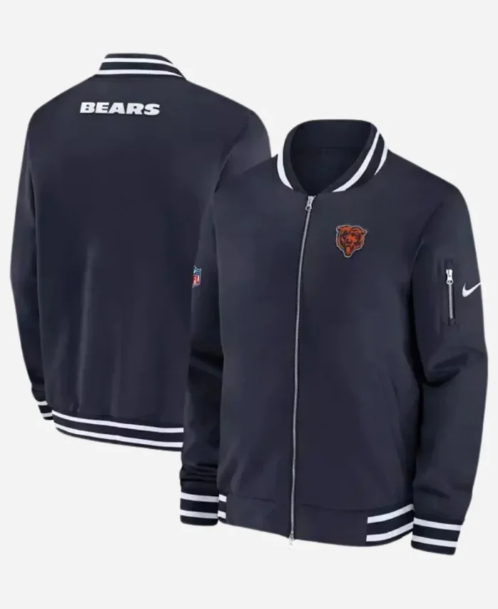 Chicago-Bears-Sideline-Coaches-Blue-Bomber-Jacket