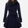 Classic-Women-Navy-Blue-Fur-Peacoat