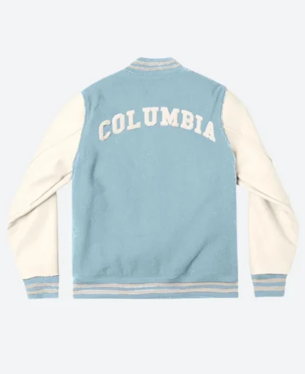 Columbia-University-Varsity-Light-Blue-and-White-Full-Snap-Jacket