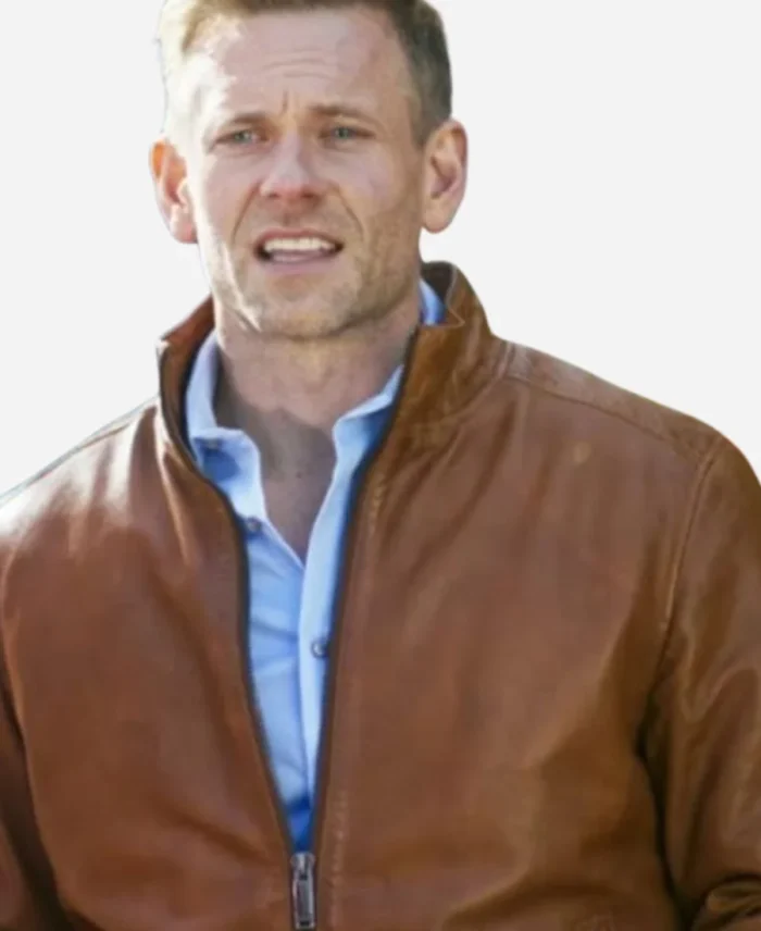 Eric-Johnson-Movie-A-Christmas-Less-Traveled-2024-Greyson-Leather-Brown-Jacket