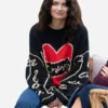 Eve-Hewson-Bad-Sisters-S02-Love-Black-Heart-Sweater