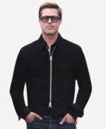 F1-2025-Brad-Pitt-Suede-Leather-Black-Jacket