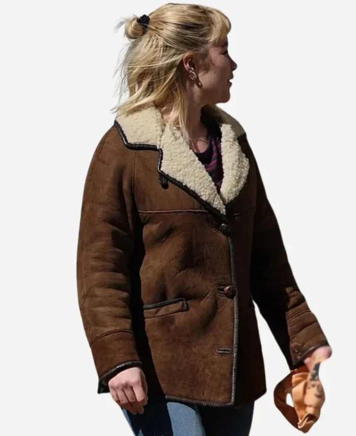 Florence-Pugh-Movie-We-live-in-Time-Almut-Brown-Shearling-Jacket