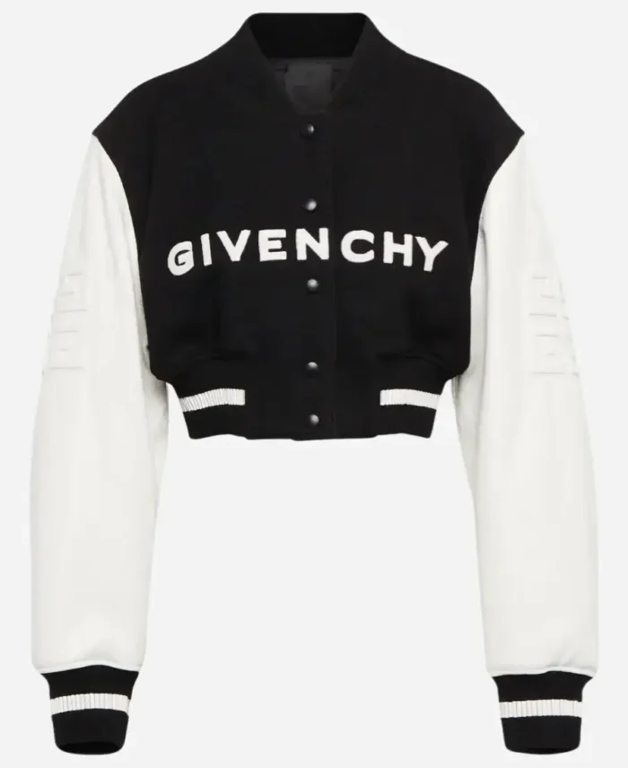 Givenchy-Cropped-Varsity-Black-Jacket