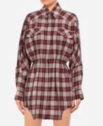 Gwen-Stefani-The-Voice-S026-Red-Plaid-Belted-Shirt-Dress