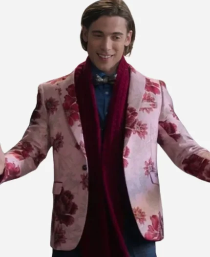 Jack-Snowman-Movie-Hot-Frosty-2024-Dustin-Milligan-Floral-Blazer