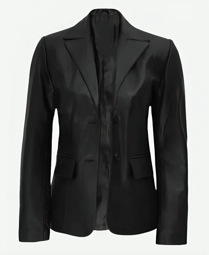 Joanne-Nobody-Wants-This-S01-Kristen-Bell-Black-Leather-Blazer