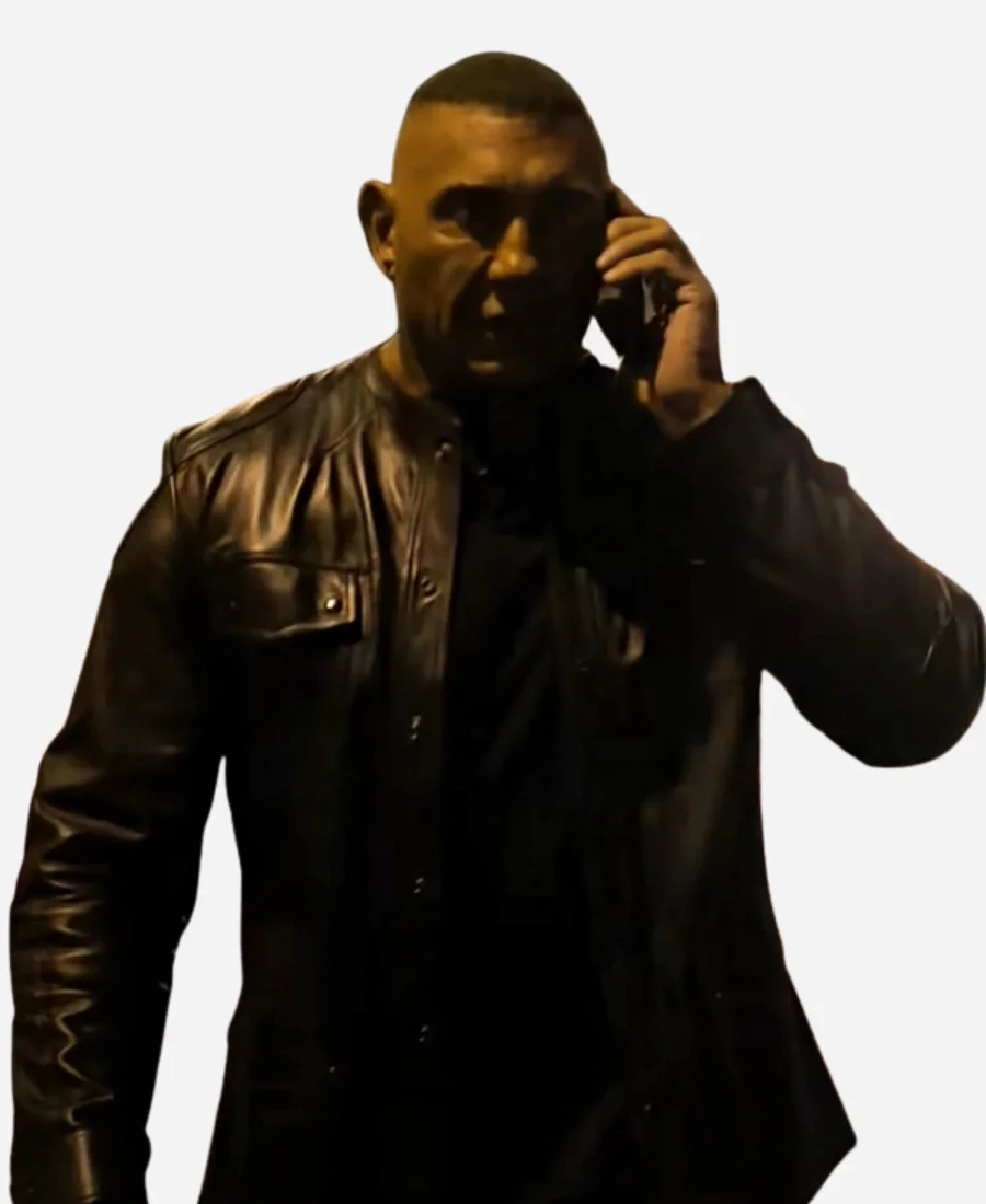 Joe-Flood-Movie-The-Killers-Game-Dave-Bautista-Black-Leather-Jacket