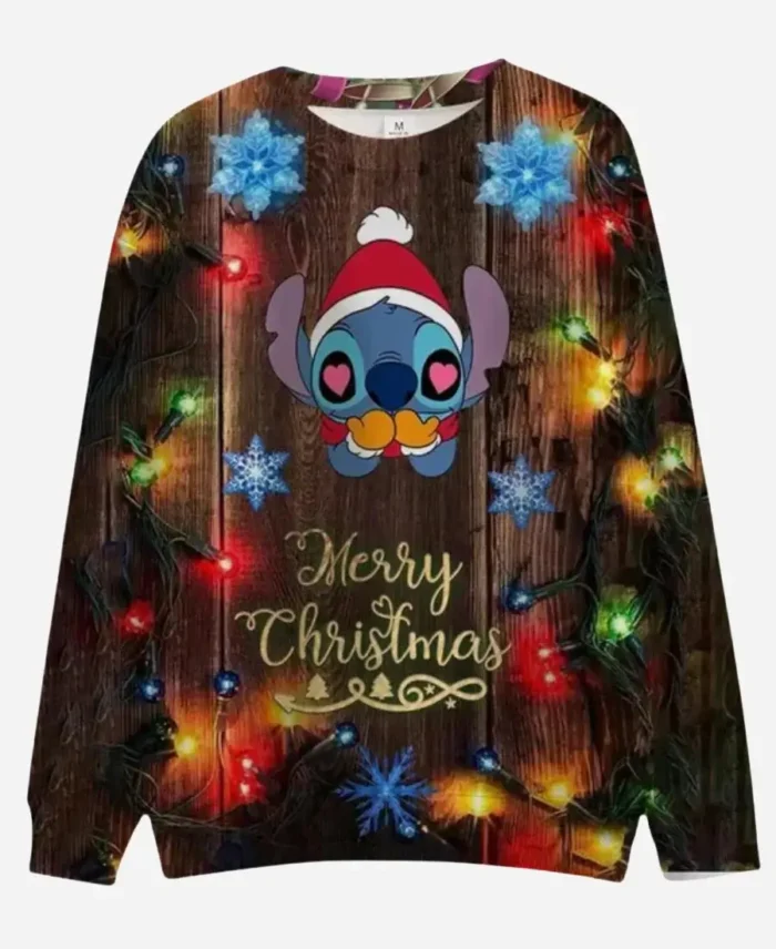 Lilo-And-Stitch-Christmas-Brown-Sweatshirt