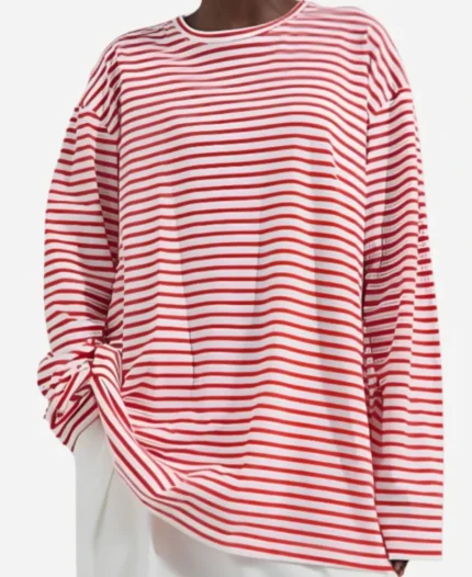 Liz-Tv-Series-Shrinking-Season-02-Christa-Miller-Red-Striped-Tee