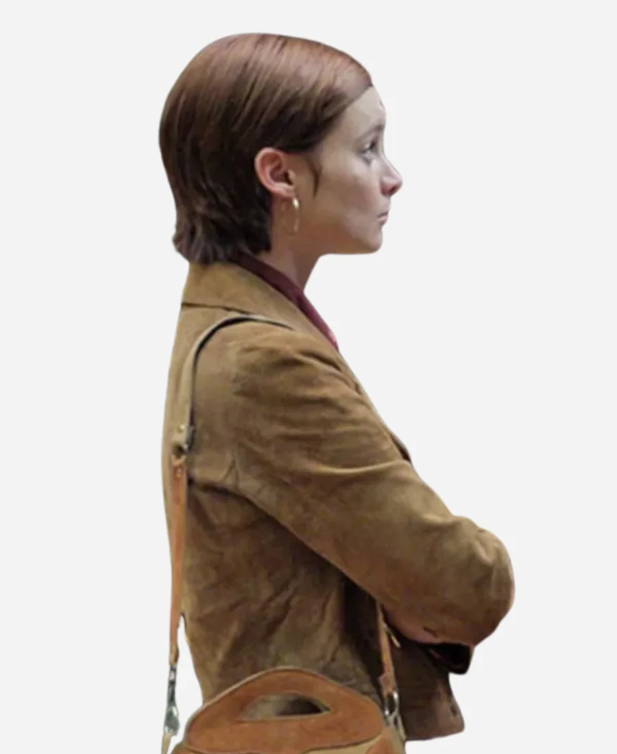 Lola-Petticrew-Tv-Series-Say-Nothing-Season-01-Dolours-Price-Brown-Suede-Leather-Jacket