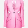 Lorna-Crane-TV-Series-The-Lincoln-Lawyer-Season-03-Becki-Newton-Pink-Cutout-Blazer-For-Womens